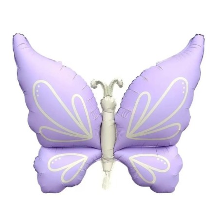 Retro Mor Kelebek Folyo Balon 73,5x94 cm