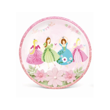 Prensesler Karton Tabak 23 cm 8 Parça