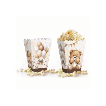 Sevimli Ayı Temalı Mısır Kutusu 8 Adet