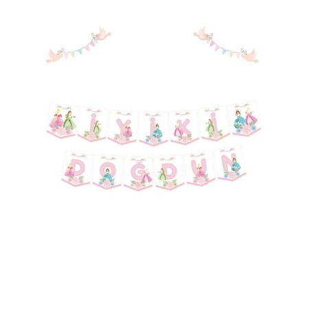 Prensesler Temalı İyi Ki Doğdun Banner 200 cm