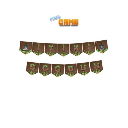 Pixel Temalı İyi Ki Doğdun Banner 200 cm