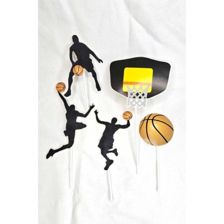 Basketbol Temalı Pasta Süsü 5 Parça