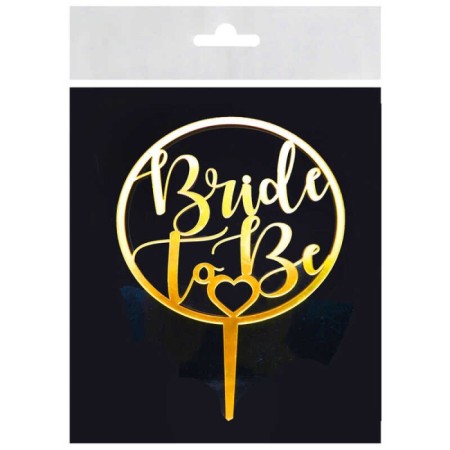 Brıde To Be Pasta Süsü Pleksi Gold