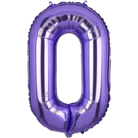0 Rakam Mor Folyo Balon 40 inç 100 cm