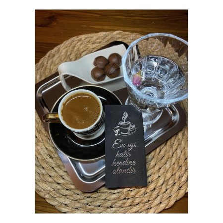 Gold Yaldızlı  En İyi Hatır Kendine Olandır Peçete 6x12 cm