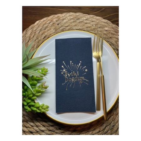 Gold Yaldızlı Siyah İyi Ki DoğdunPeçete