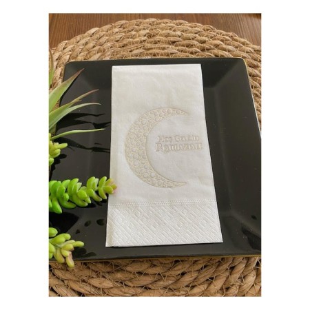 Gümüş Yaldızlı Beyaz Hoş Geldin Ramazan Garson Katlama 16 lı Yeni Model