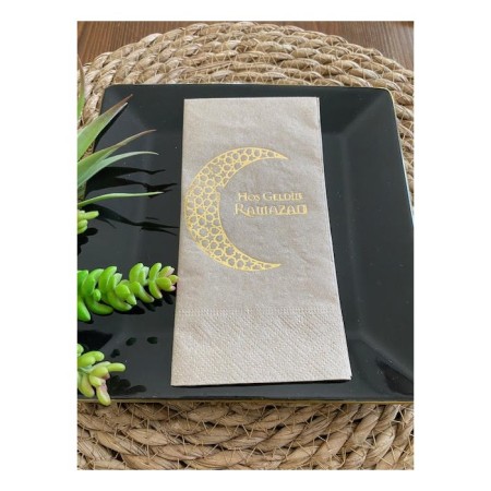 Gold Yaldızlı Kraft Hoş Geldin Ramazan Garson Katlama 16 lı Yeni Model