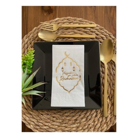 Gold Yaldızlı Beyaz Hoş Geldin Ya Şehri Ramazan Garson Katlama 16 lı Yeni Model