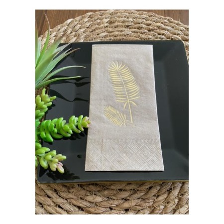 Gold Yaldızlı Kraft Palmiye Peçete