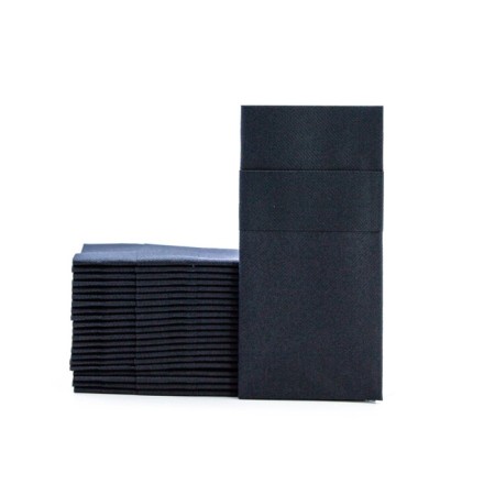 Siyah Cepli Aır Touch Peçete 12 Adet 40x40