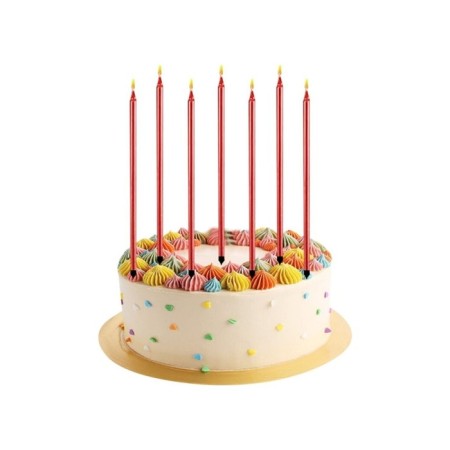 Kırmızı Mum 6 lı 20 cm