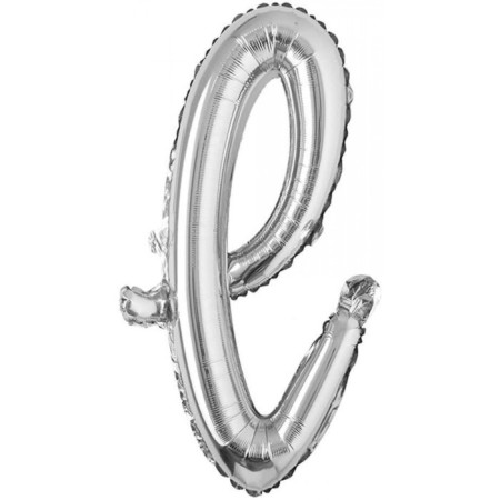 L Harf Gümüş El Yazısı Folyo Balon 18 inc 45 cm
