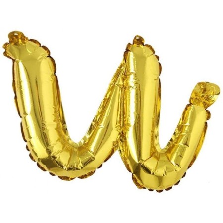 U Harf Altın El Yazısı Folyo Balon 18 inc 45 cm