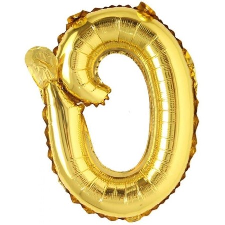 O Harf Altın El Yazısı Folyo Balon 18 inc 45 cm