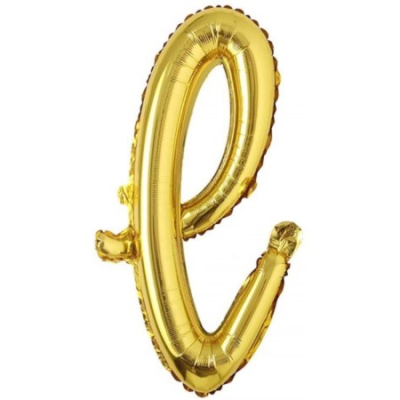 L Harf Altın El Yazısı Folyo Balon 18 inc 45 cm