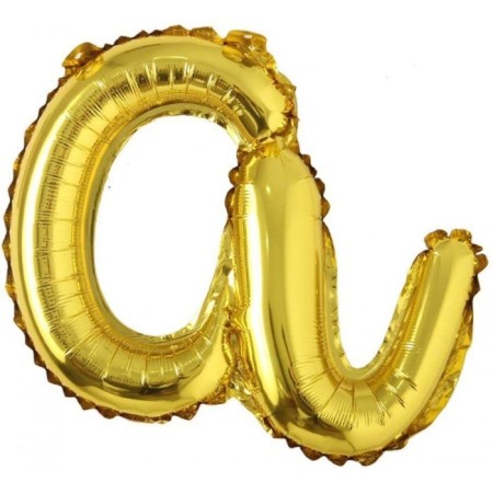 A Harf Altın El Yazısı Folyo Balon 18 inc 45 cm