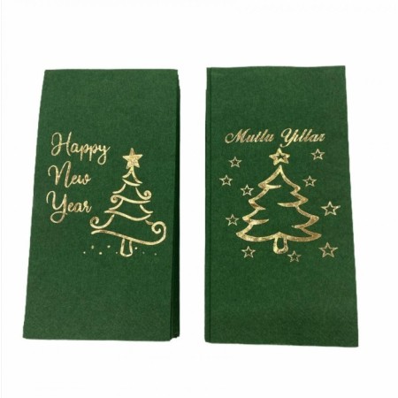 Yılbaşı Peçetesi Yeşil 2 li Set
