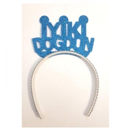 Simli Eva İyi ki Doğdun Taç Mavi