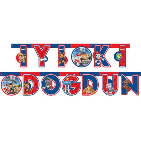 Paw Patrol İyi Ki Doğdun Uzar Yazı Banner