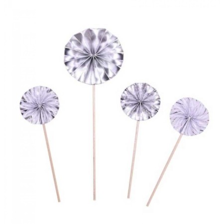 Yelpaze Kürdan Gümüş 4 lü