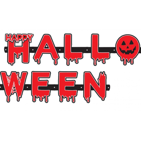 Halloween Banner Kırmızı 1,20 cm