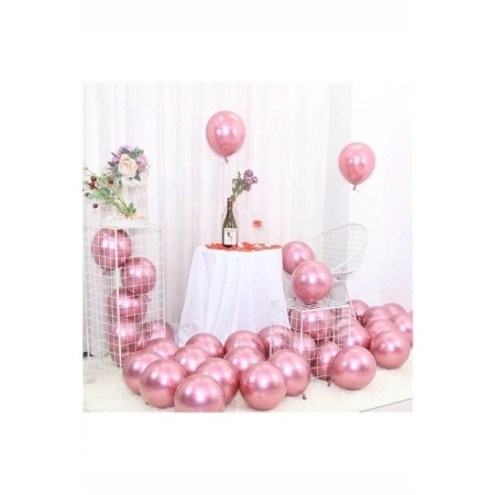 50 Adet Krom Pembe Balon 10 inç