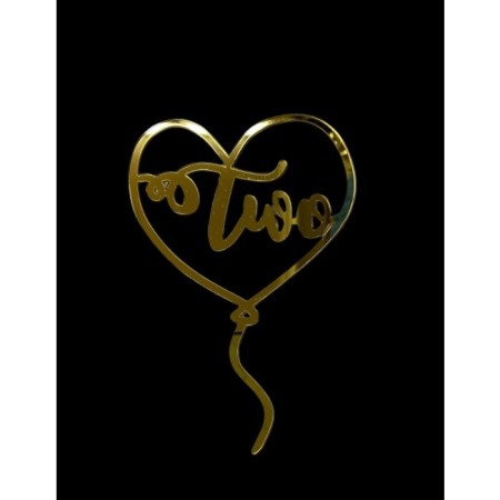 Two Gold Pasta Süsü Kalpli