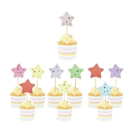 Yıldız Makaron Renkli Parti Kürdanı 10 lu