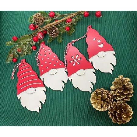 Yılbaşı Ağaç Süsü Sevimli Cüceler 4 Adet