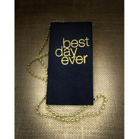 Gold Yaldızlı Siyah Best Day Ever Peçete