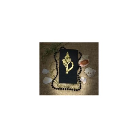 Gold Yaldızlı Siyah Deniz Kabuğu Peçete