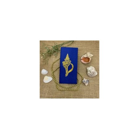 Gold Yaldızlı Lacivert Deniz Kabuğu Peçete