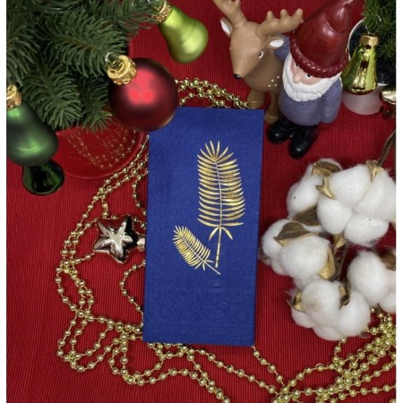 Gold Yaldızlı Lacivert Palmiye Peçete