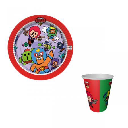 Brawl Stars Karton Tabak Bardak 8 li