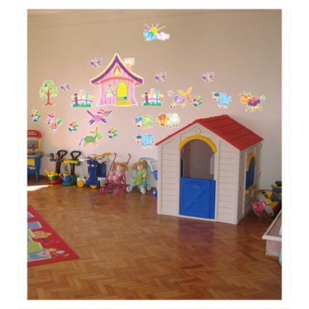 Çiftlik Evi Duvar Sticker 50x70 cm