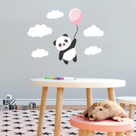 Uçan Panda Duvar Sticker 50x70 cm