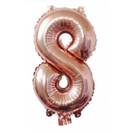 8 Rakam Rose Gold Folyo Balon 40 inç 100 cm