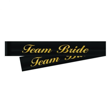 Team Bride Gold Yazılı Siyah Kuşak