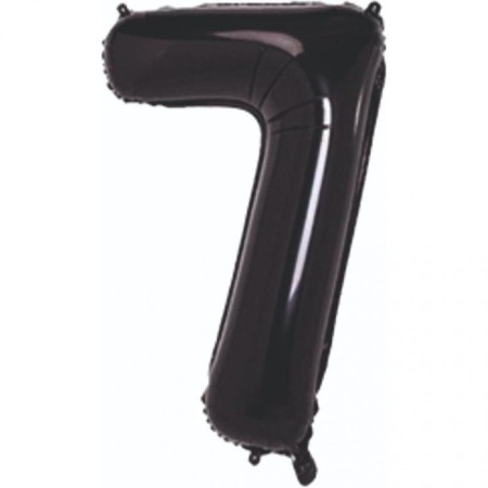 7 Rakam Siyah Folyo Balon 80 cm