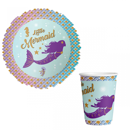 Deniz Kızı Tabak Bardak 