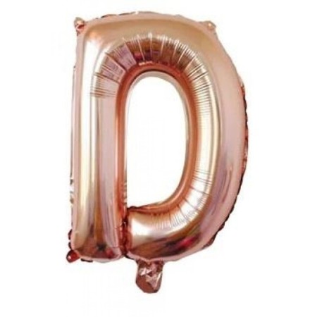 D Harf Rose Gold Folyo Balon 40 inc 100 cm