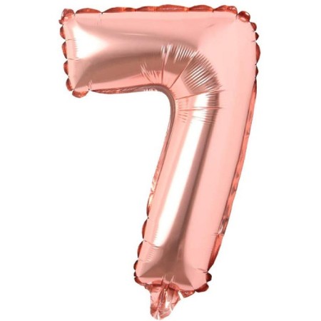 7 Rakam Rose Gold Folyo Balon 16 inc 40 cm