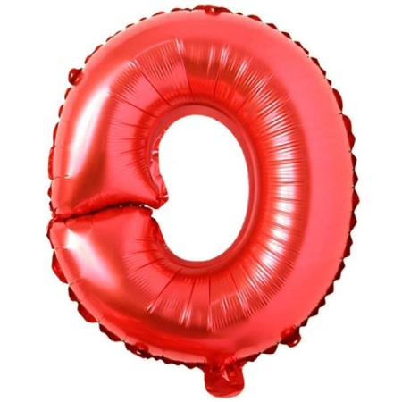 O Harf Kırmızı Folyo Balon 16 inc 40 cm
