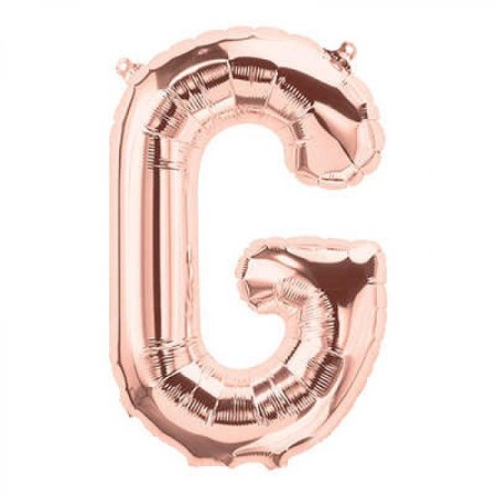 G Harfi Rose Gold Folyo Balon 34 inç 80 cm