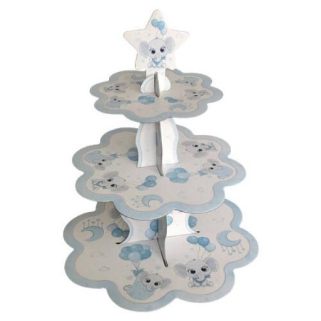 Kek Standı Mavi Sevimli Fil