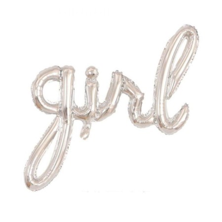 Gümüş Girl Folyo Balon