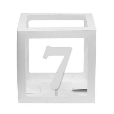 Şeffaf Kutu Rakam Beyaz 7