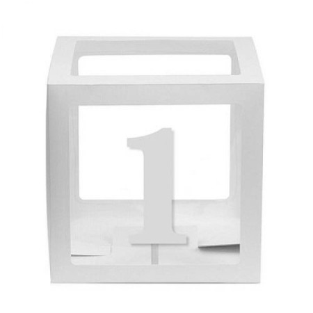 Şeffaf Kutu Rakam Beyaz 1