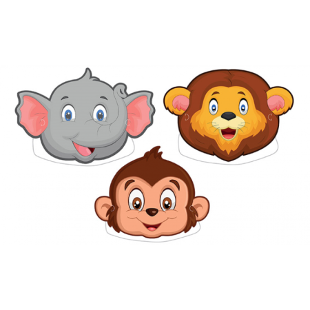 Safari Karton Maske 6 lı